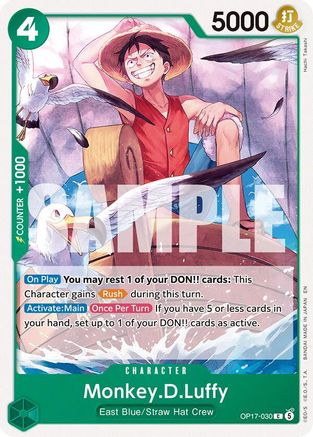 Monkey.D.Luffy (030) (OP17-030) - The World's Strongest Warriors
