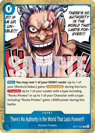 There's No Authority in the World That Lasts Forever!!! (OP17-055) - The World's Strongest Warriors Foil