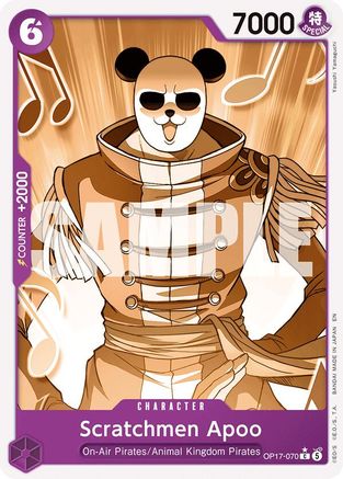 Scratchmen Apoo (Pandaman Art) (OP17-070) - The World's Strongest Warriors Foil