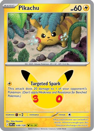 Pikachu (038/128) - ME 30th Celebration Holofoil