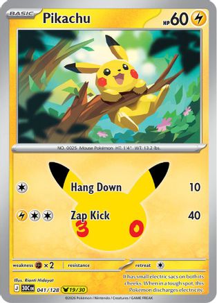 Pikachu (041/128) - ME 30th Celebration Holofoil