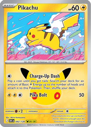 Pikachu (042/128) - ME 30th Celebration Holofoil