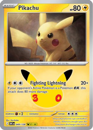 Pikachu (049/128) - ME 30th Celebration Holofoil
