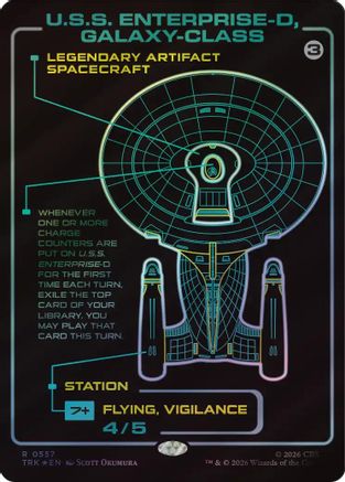 U.S.S. Enterprise-D, Galaxy-Class (Showcase) (TRK-557) - Star Trek Foil