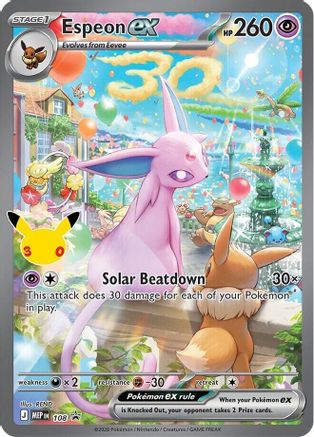Espeon ex (30th Celebration) (108) - ME Mega Evolution Promo Holofoil