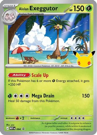 Alolan Exeggutor (30th Celebration) (094) - ME Mega Evolution Promo Holofoil