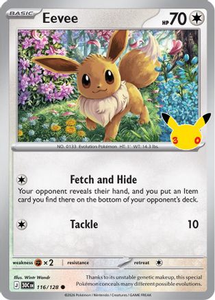 Eevee (116/128) - ME 30th Celebration Holofoil