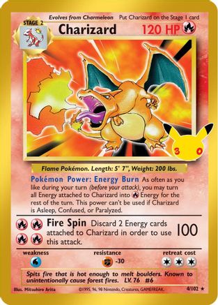 Charizard (004/102) - ME 30th Celebration Classic Collection Holofoil