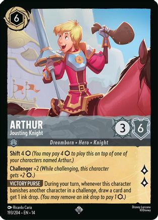 Arthur - Jousting Knight (193/204) - Hyperia City Cold Foil