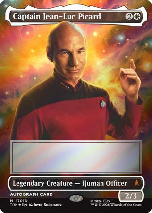 Captain Jean-Luc Picard (Borderless) (Signed) (TRK-1701D) - Star Trek Foil
