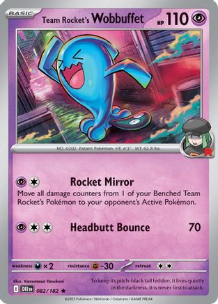 Team Rocket's Wobbuffet (082/182) - Deck Exclusives