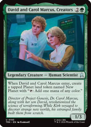 David and Carol Marcus, Creators (TRK-193) - Star Trek Foil