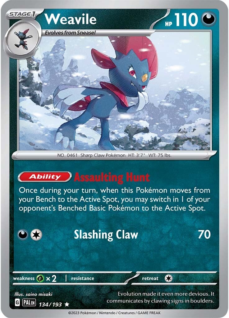 Weavile (134/193) [Scarlet & Violet: Paldea Evolved]