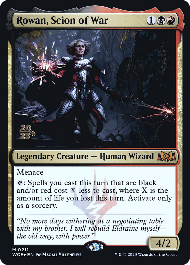 Rowan, Scion of War [Wilds of Eldraine Prerelease Promos]