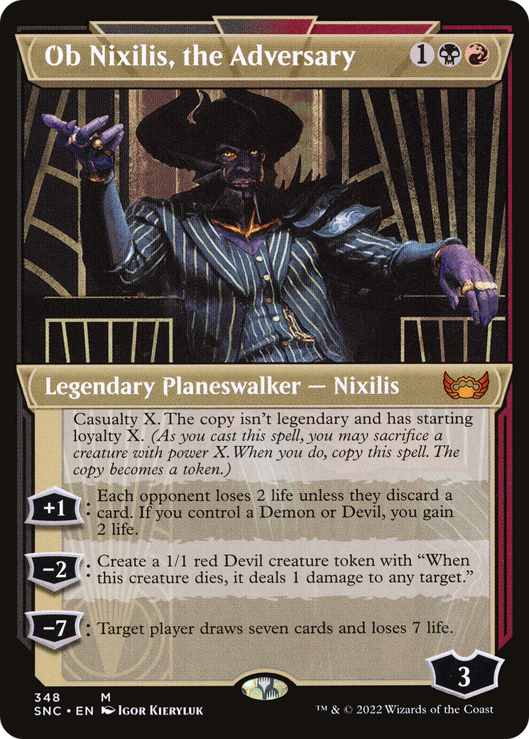 Ob Nixilis, the Adversary (Showcase Art Deco) [Streets of New Capenna]