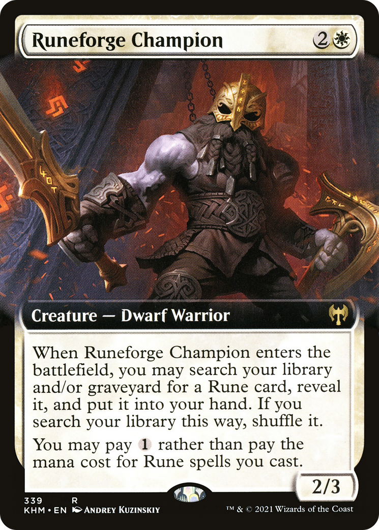 Runeforge Champion (KHM-339) - Kaldheim: (Extended Art) Foil