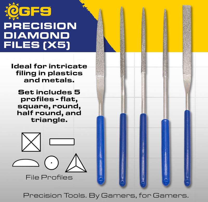 Hobby Tools: Precision Diamond Files 5ct
