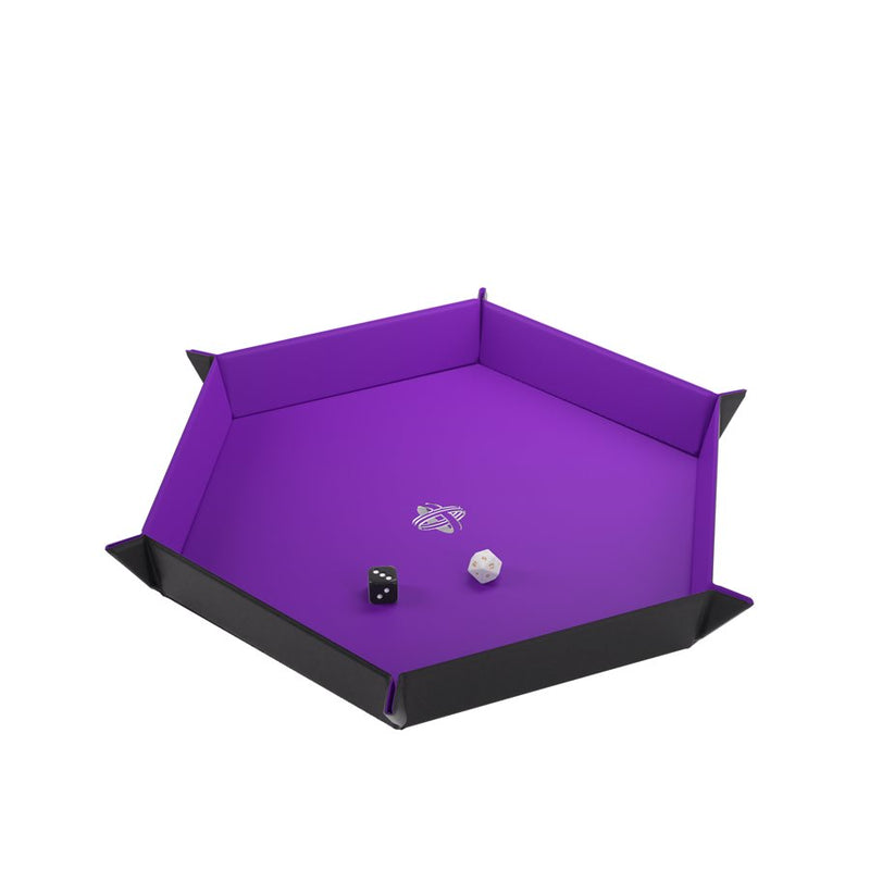 Gamegenic - Magnetic Dice Tray: Hexagonal: Black / Purple