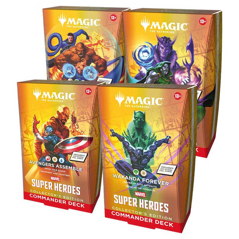 Magic: The Gathering - Marvel Super Heroes Commander Decks Collector's Edition ( Set of 4 )
