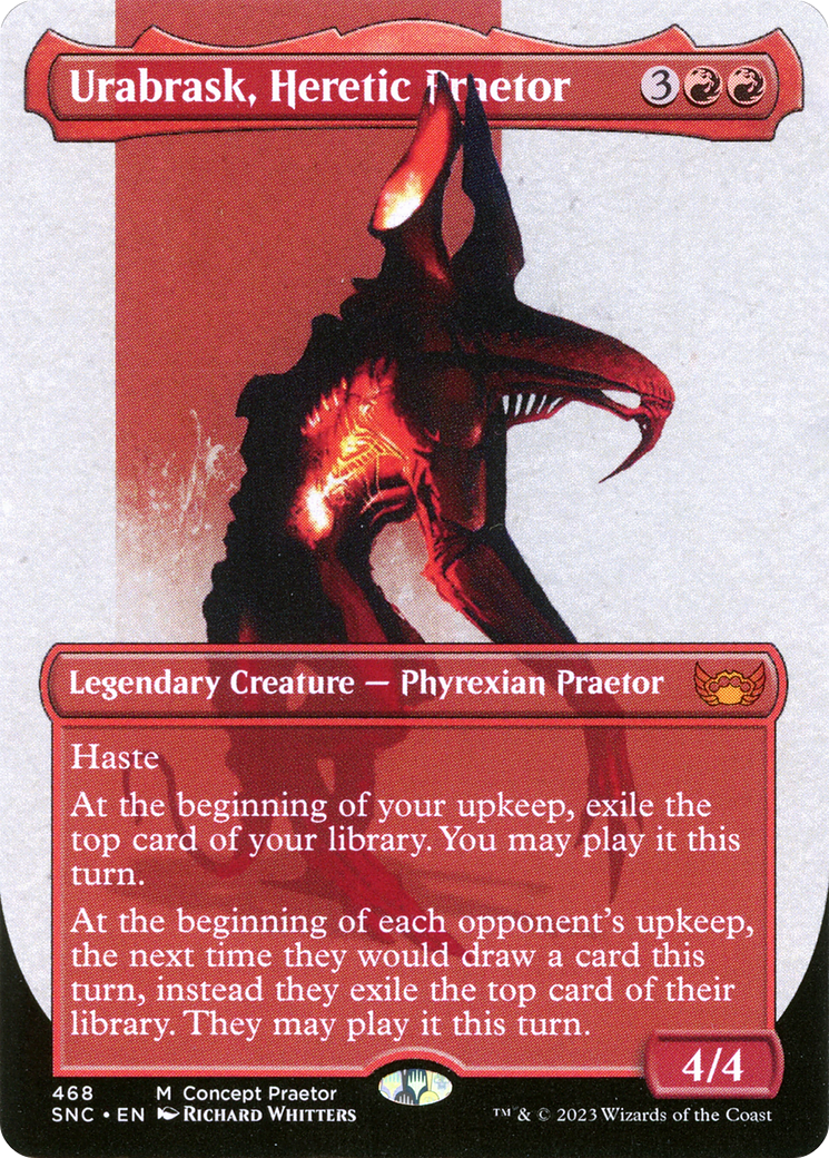 Urabrask, Heretic Praetor (ONE-468) - Streets of New Capenna (Borderless) Foil