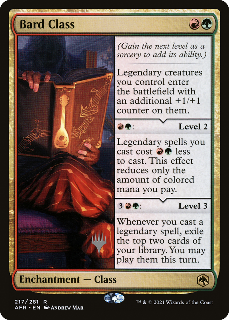 Bard Class (PPAFR-217P) - Adventures in the Forgotten Realms Promos