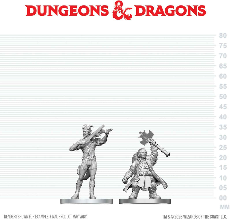 D&D Nolzur's Marvelous Miniatures: Tiefling Bard & Dwarf Cleric