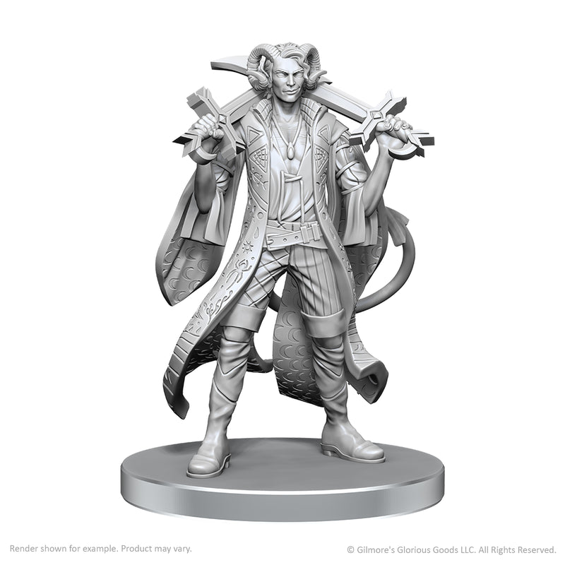 Critical Role Unpainted Miniatures - Mollymauk Tealeaf & Caduceus Clay
