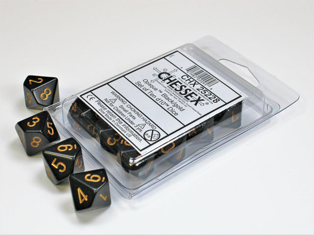 Chessex Opaque Dice Set 10D10