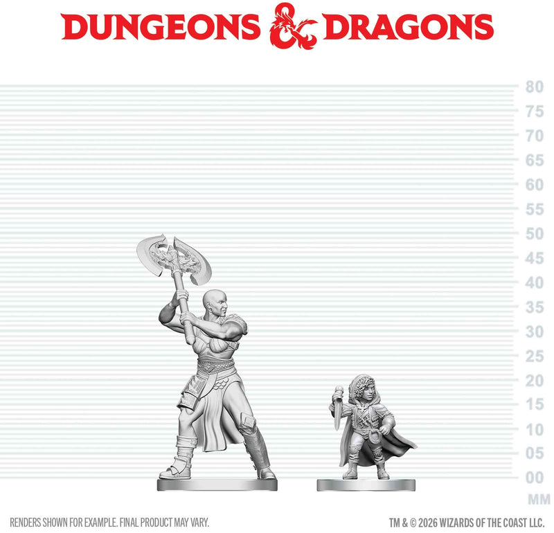 D&D Nolzur's Marvelous Miniatures: Goliath Barbarian & Halfling Rogue