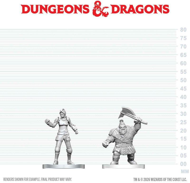 D&D Nolzur's Marvelous Miniatures: Cultist of Bane & Dwarf Zhentilar Soldier