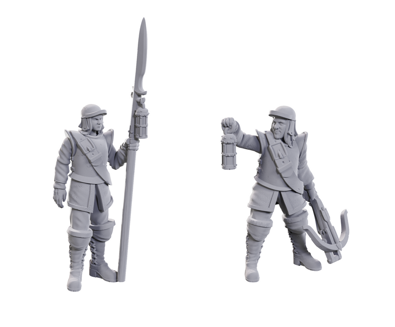 WizKids Deep Cuts Unpainted Miniatures: Roadwardens Male & Female