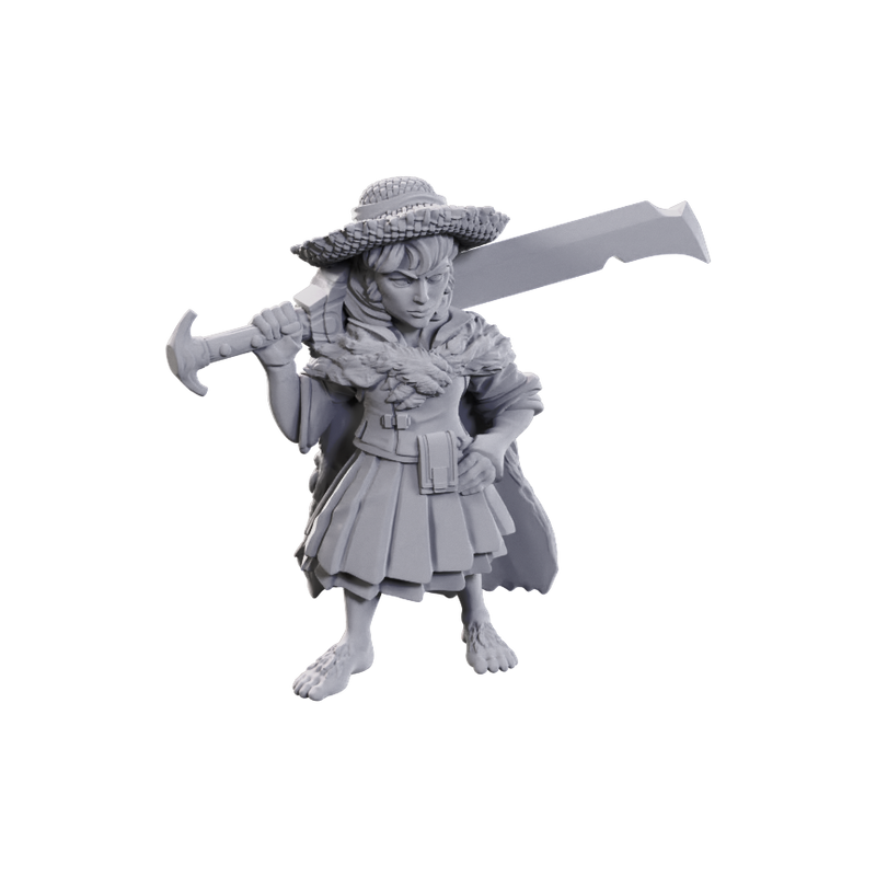 Pathfinder Battles Unpainted Miniatures: Female Halfling Magus Low-Level
