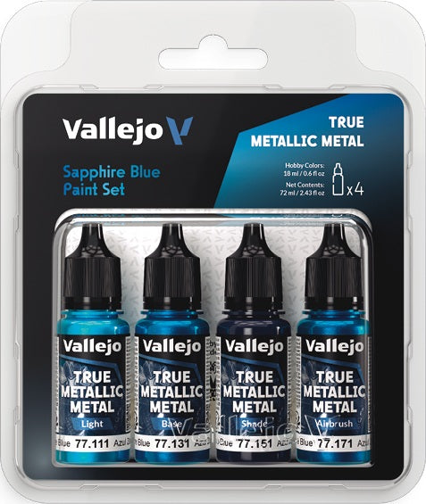 Vallejo - True Metallic Metal - Sapphire Blue Paint Set