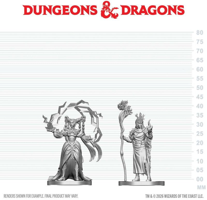 D&D Nolzur's Marvelous Miniatures: Human Druid & Elf Sorcerer
