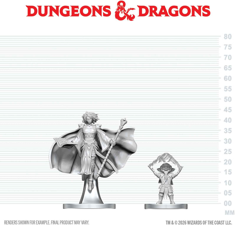 D&D Nolzur's Marvelous Miniatures: Gnome Warlock & Aasimar Wizard