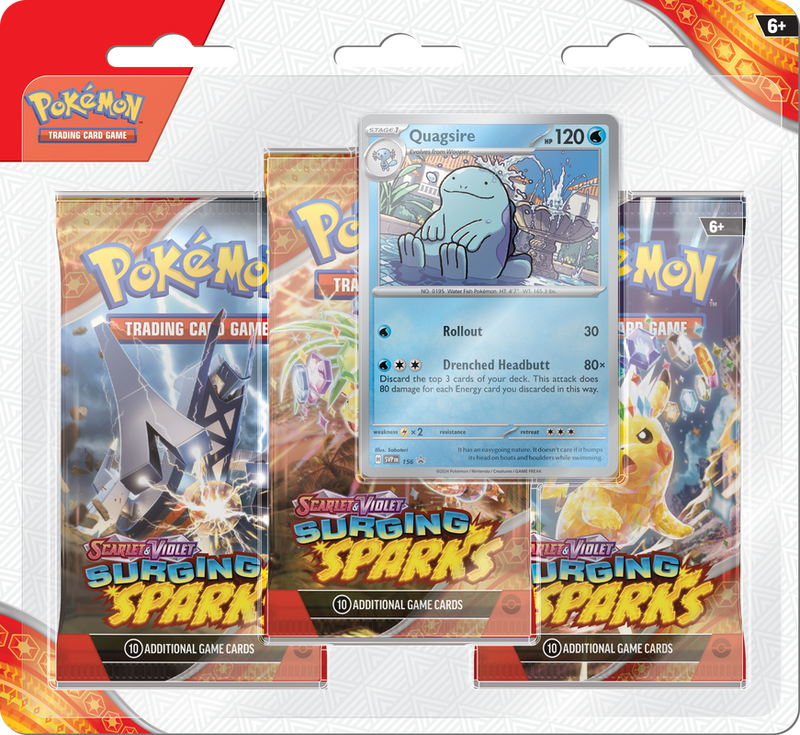 Pokemon Scarlet & Violet: Surging Sparks 3pk Blister