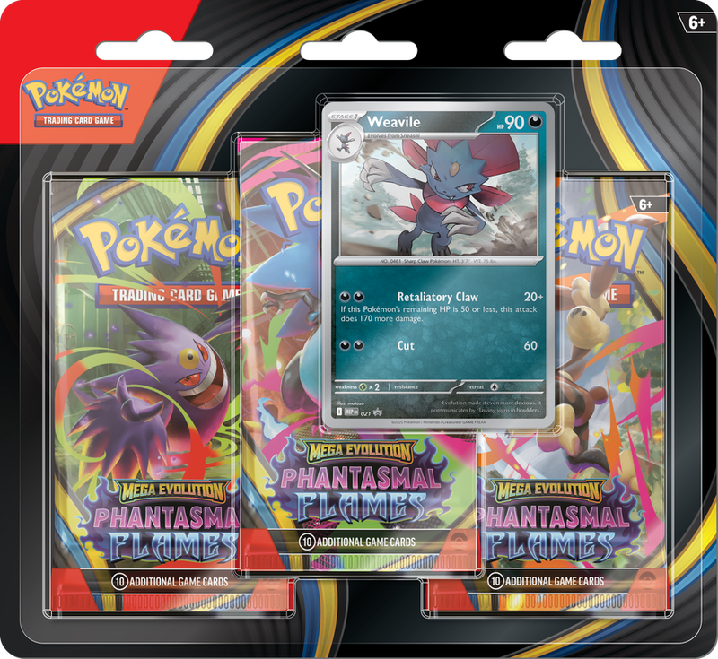 Pokemon - Mega Evolution: Phantasmal Flames 3PK Blister