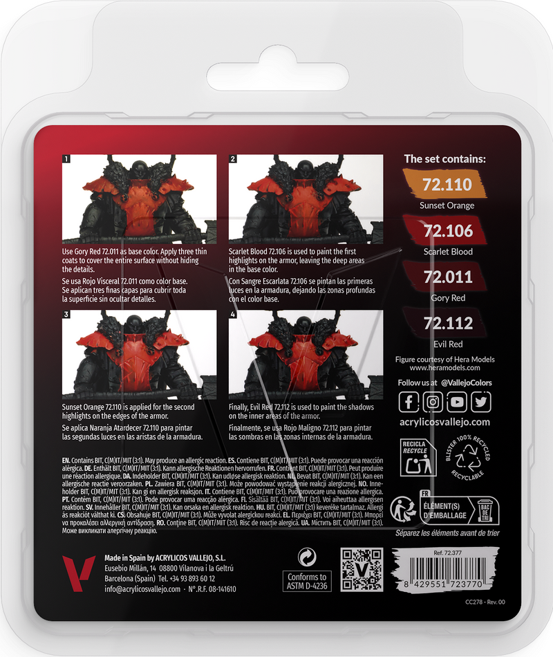 Vallejo: Game Color Set - Red