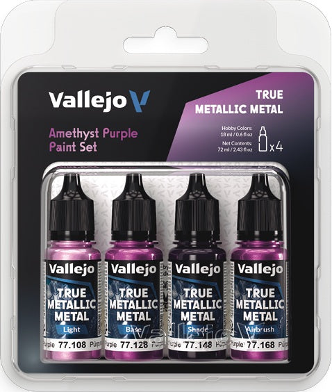 Vallejo - True Metallic Metal - Amethyst Purple Paint Set