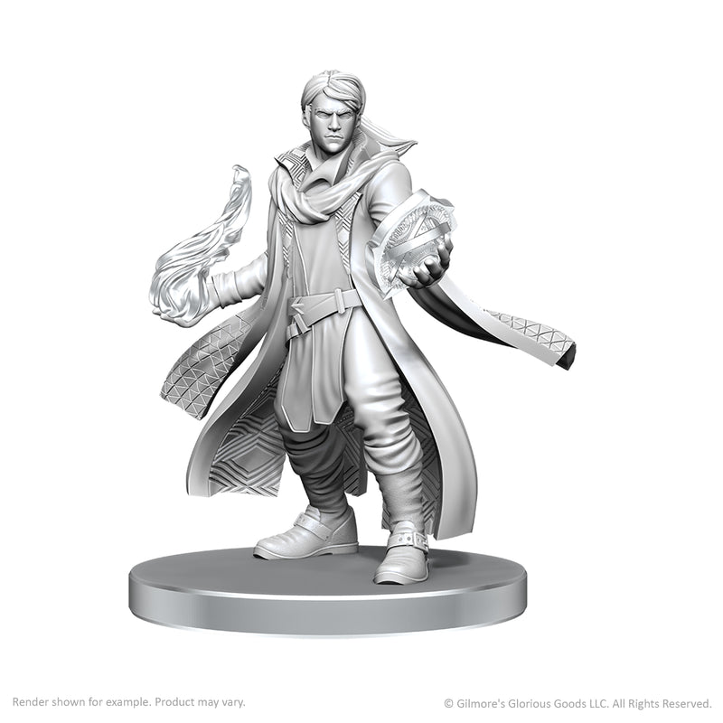 Critical Role Unpainted Miniatures - Beauregard Lionett & Caleb Widogast