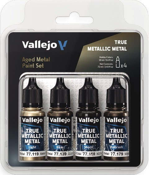 Vallejo - True Metallic Metal - Aged Metal Paint Set