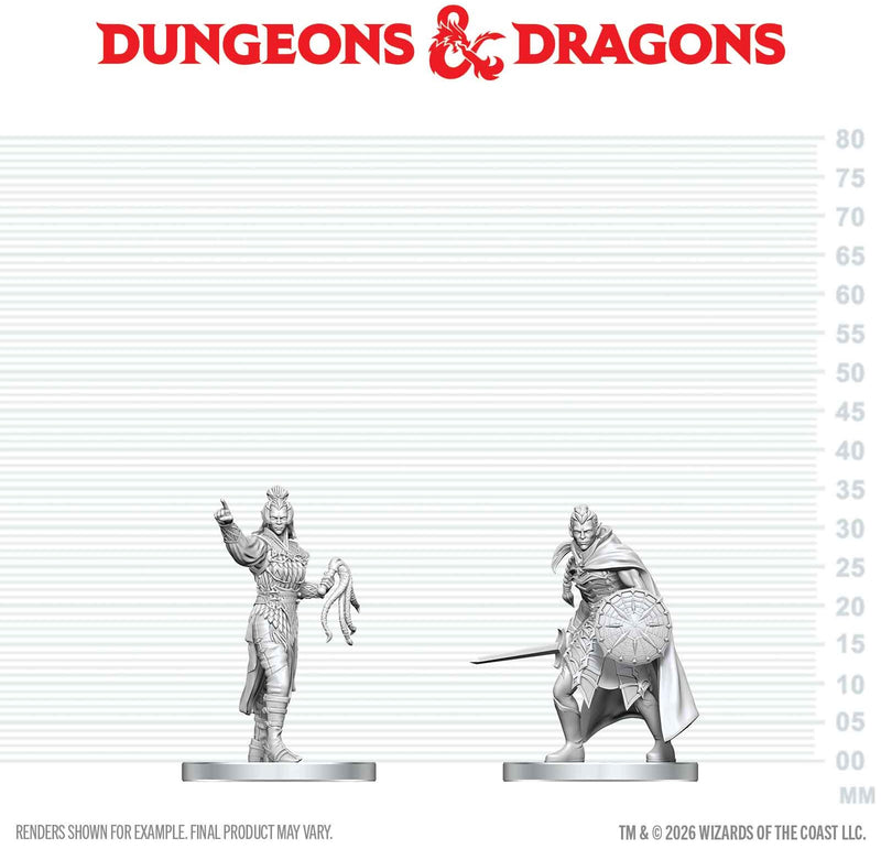 D&D Nolzur's Marvelous Miniatures: Drow Elite Warrior & Drow Priestess of Lolth