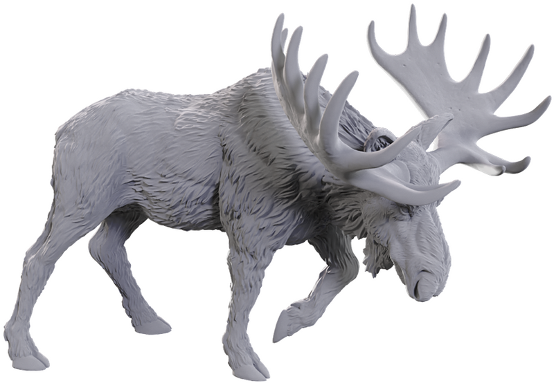 WizKids Deep Cuts Unpainted Miniatures: Bull Moose