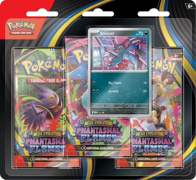 Pokemon - Mega Evolution: Phantasmal Flames 3PK Blister