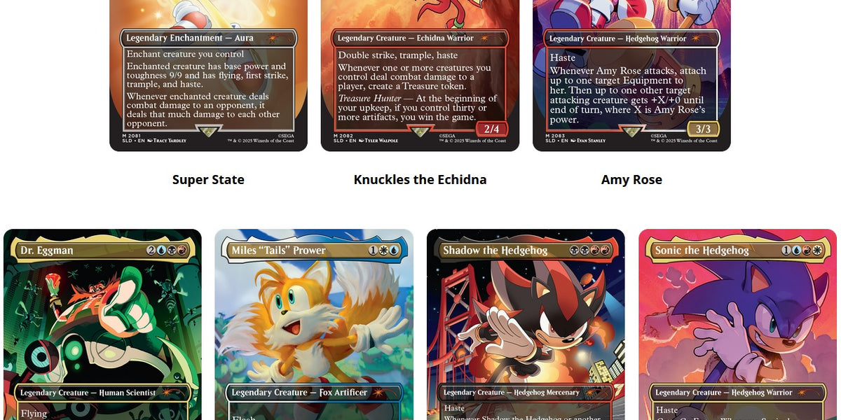 Secret Lair Sonic Friends Foes 非フォイル 4個 Secret Lair x Sonic: Friends & Foes | Secret Lair