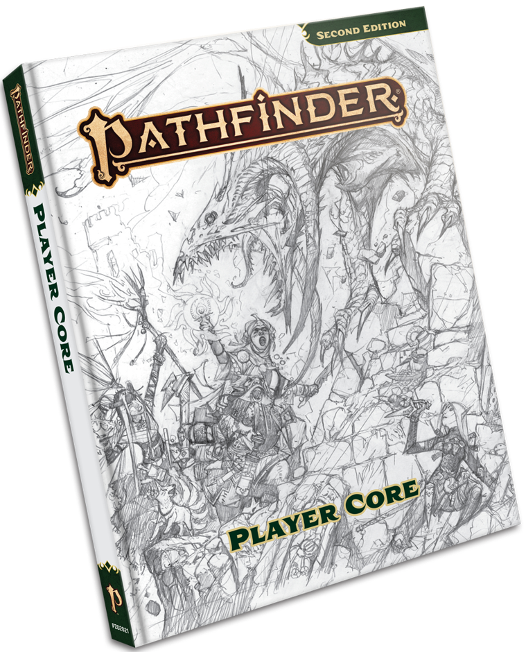 Pathfinder 2E Remaster Player Core Sketch Cover