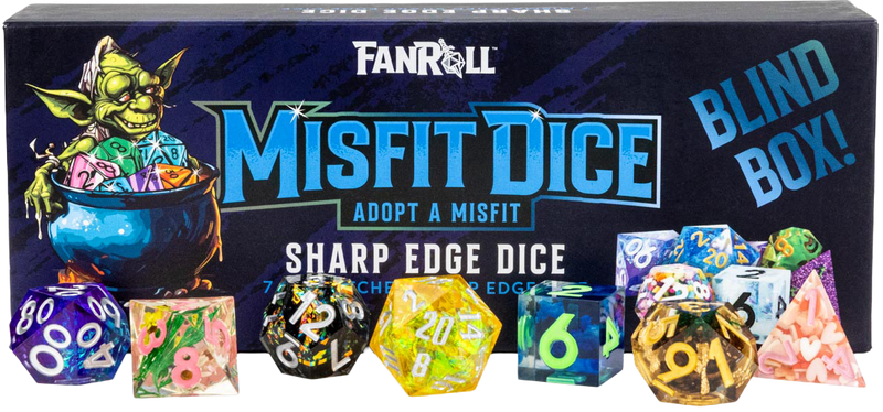 FanRoll - Mystery Misfit Sharp Edge Resin Polyhedral Dice Set