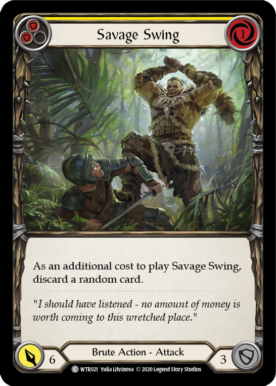 Savage Swing (Yellow) [WTR021] Unlimited Edition Rainbow Foil