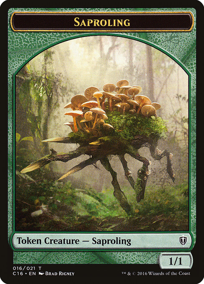 Saproling (016) // Spirit (006) Double-Sided Token [Commander 2016 Tokens] | HFX Games