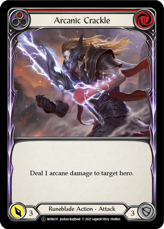 Arcanic Crackle (Red) (Rainbow Foil) [U-MON235-RF] Unlimited Edition Rainbow Foil